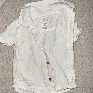 Little Planet Kids White Button Down Shirt